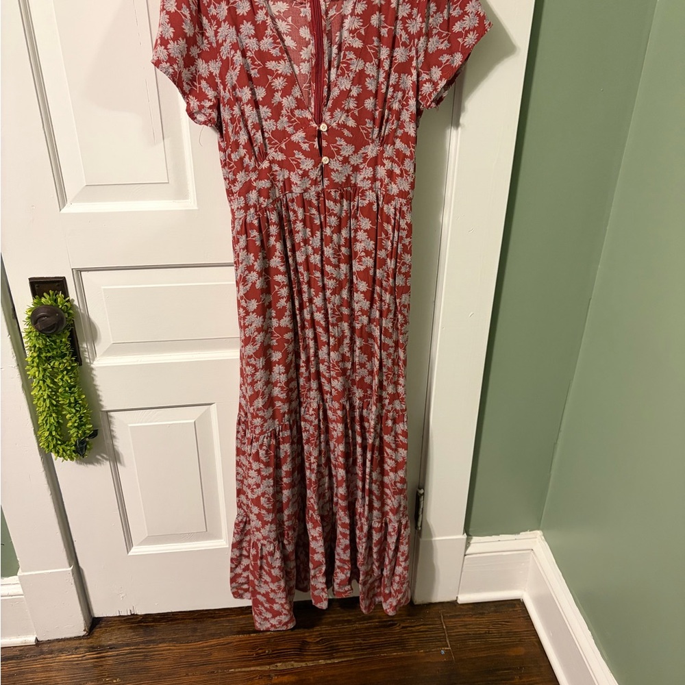 Natural Life Terracotta Floral Dress